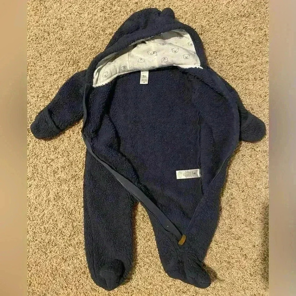 Carter’s Sherpa Bunting Navy Blue 9mo - Picture 4 of 6